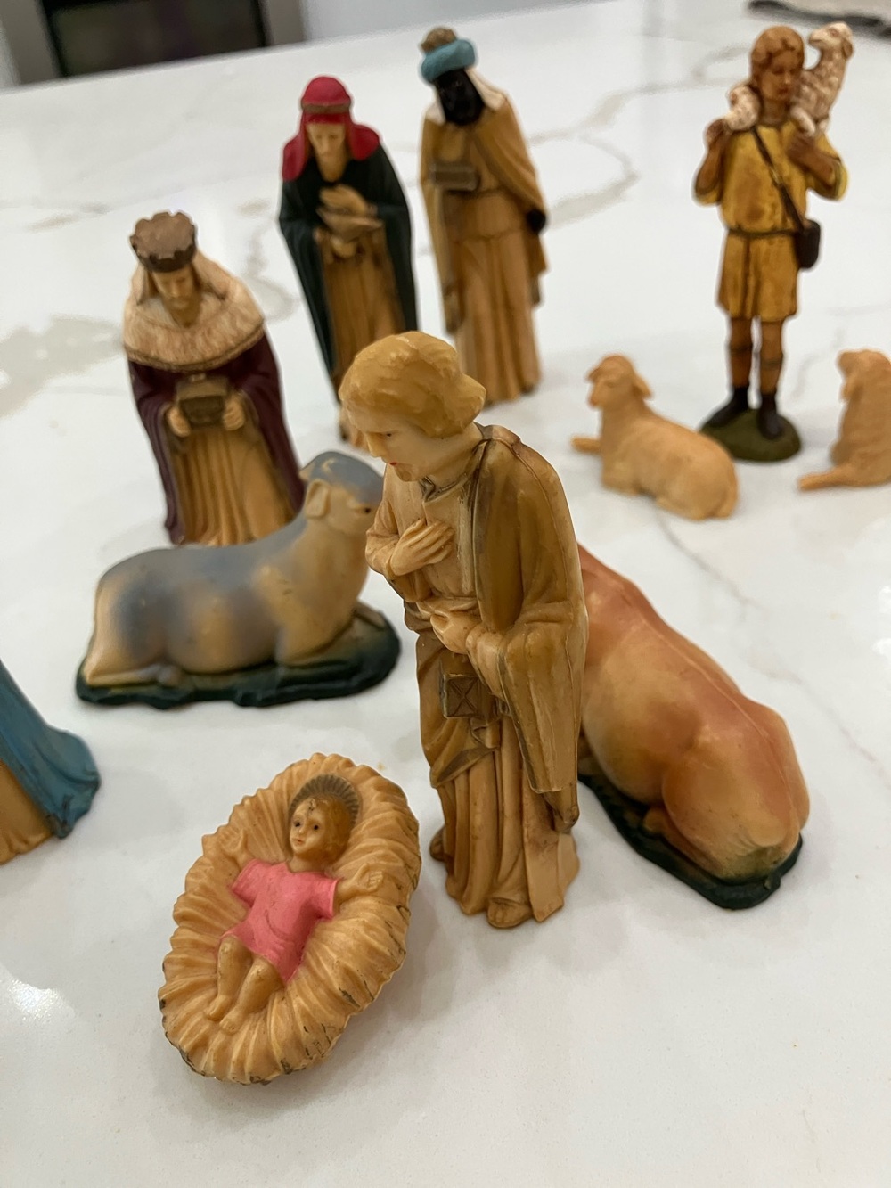 Hand-Painted Nativity Figurine Set - Multi-Color - Picture 6 of 7
